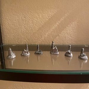 Miniature Pewter Lighthouses of North Carolina by Michael Ricker